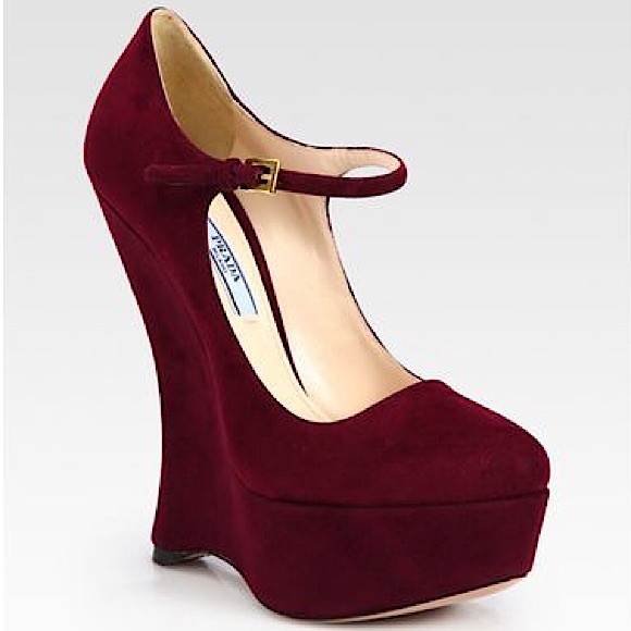 Prada suede Mary Jane platform wedges 36.5 - Picture 11 of 11